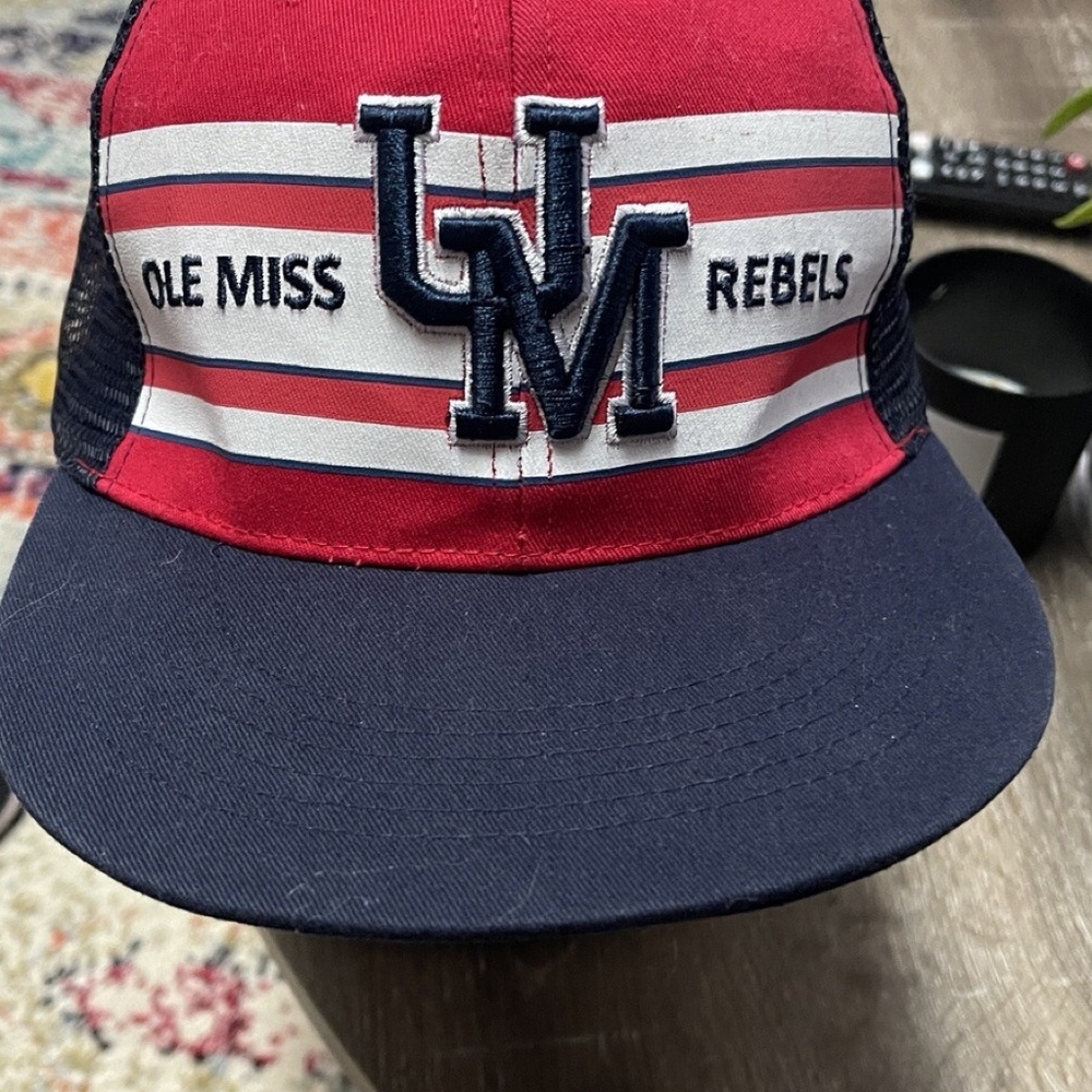 Ole Miss REBELS Mesh Snapback Hat Melon Wear NCAA Cap